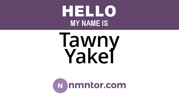 Tawny Yakel