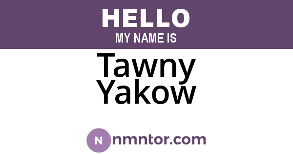 Tawny Yakow