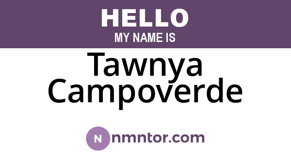 Tawnya Campoverde