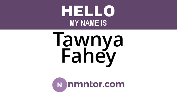 Tawnya Fahey