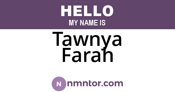 Tawnya Farah
