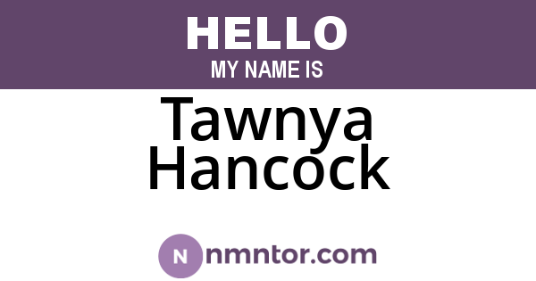 Tawnya Hancock