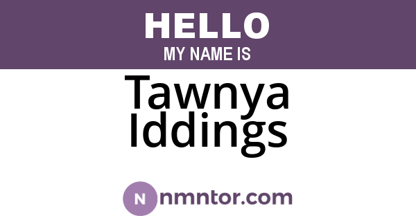 Tawnya Iddings