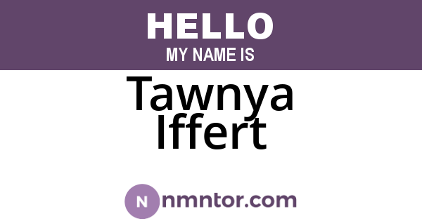 Tawnya Iffert