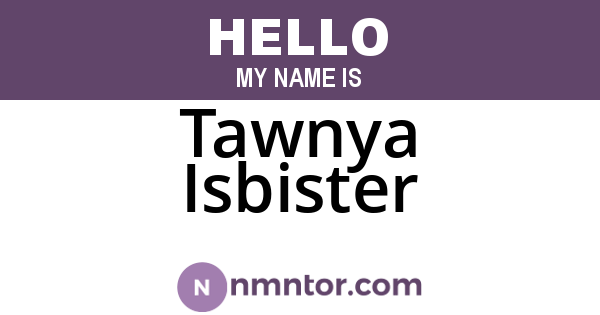 Tawnya Isbister