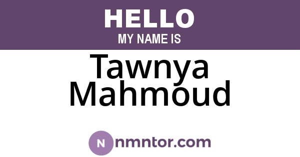 Tawnya Mahmoud