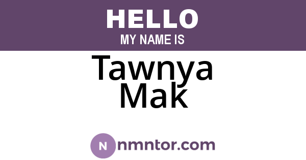 Tawnya Mak