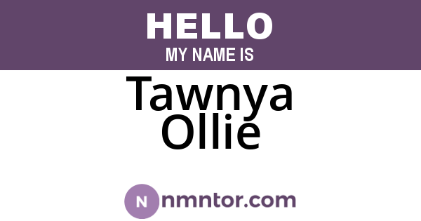 Tawnya Ollie