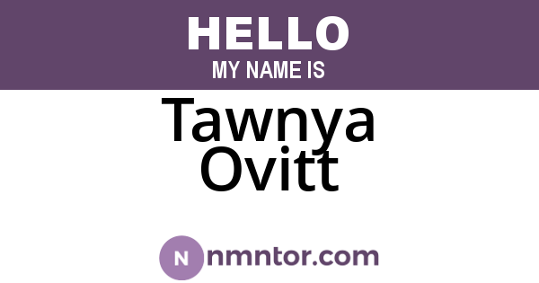 Tawnya Ovitt