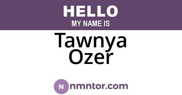 Tawnya Ozer