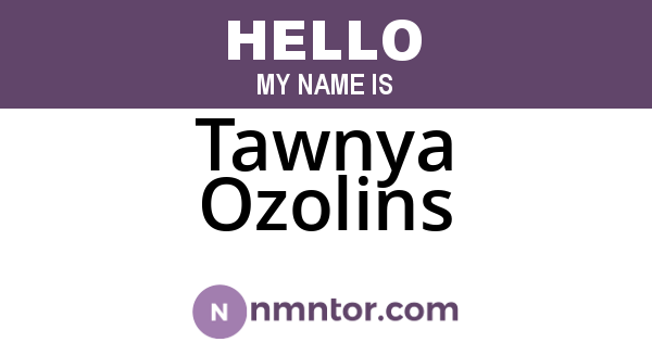 Tawnya Ozolins