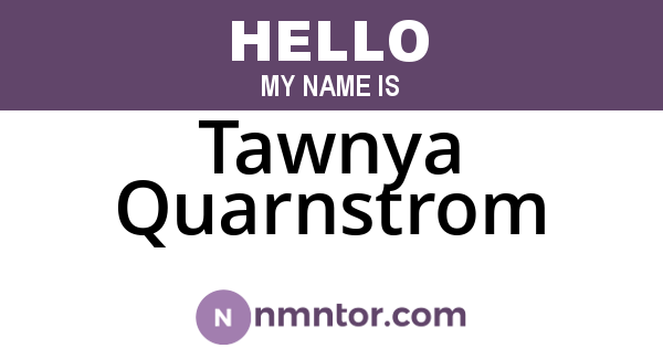 Tawnya Quarnstrom