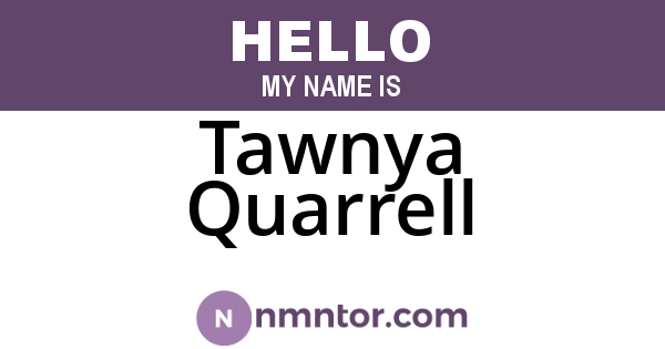 Tawnya Quarrell