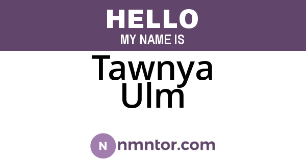 Tawnya Ulm