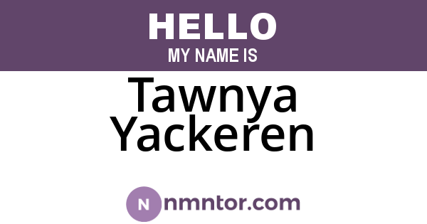 Tawnya Yackeren