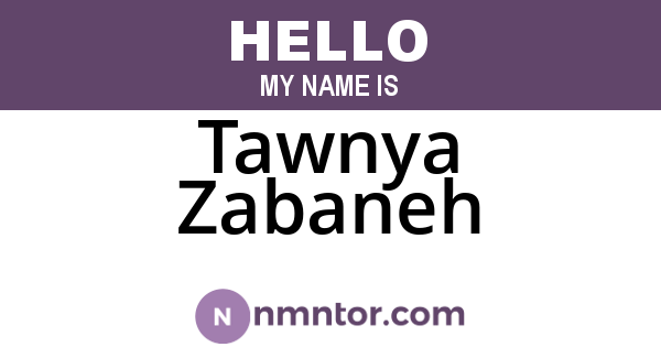 Tawnya Zabaneh