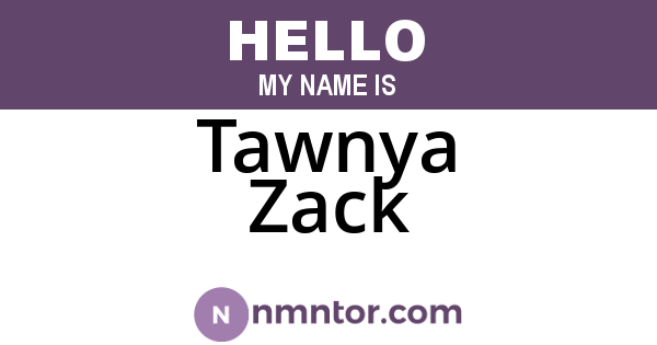 Tawnya Zack