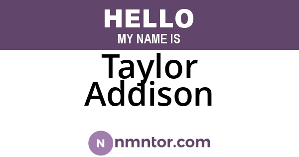 Taylor Addison