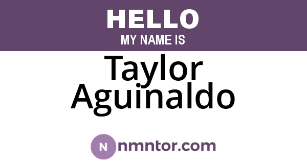 Taylor Aguinaldo