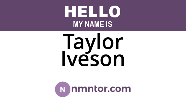 Taylor Iveson