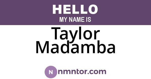 Taylor Madamba
