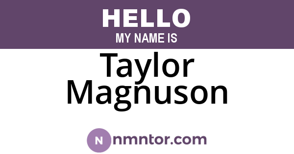 Taylor Magnuson