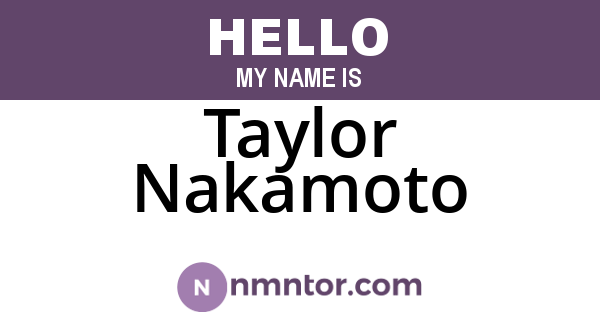Taylor Nakamoto