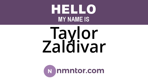 Taylor Zaldivar