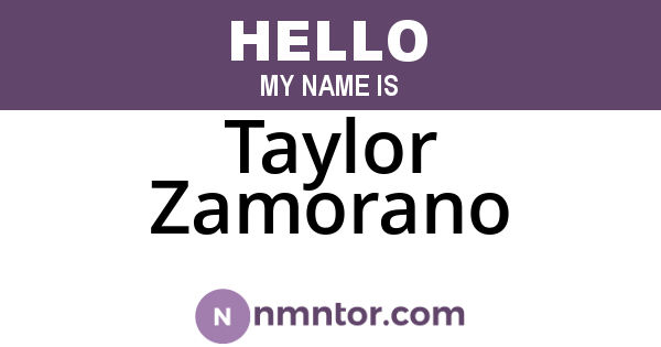 Taylor Zamorano