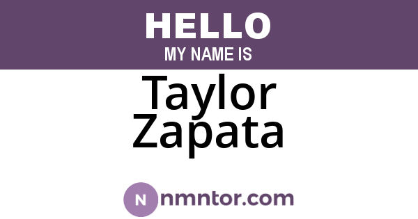 Taylor Zapata