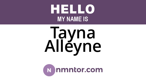 Tayna Alleyne