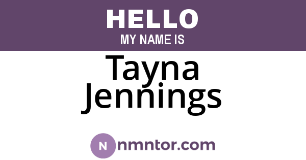 Tayna Jennings