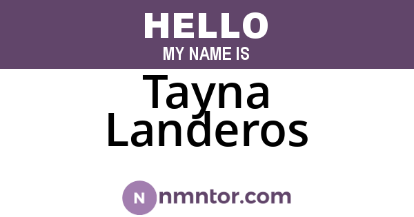 Tayna Landeros