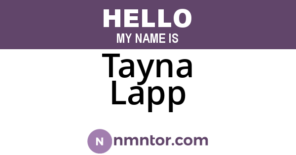 Tayna Lapp