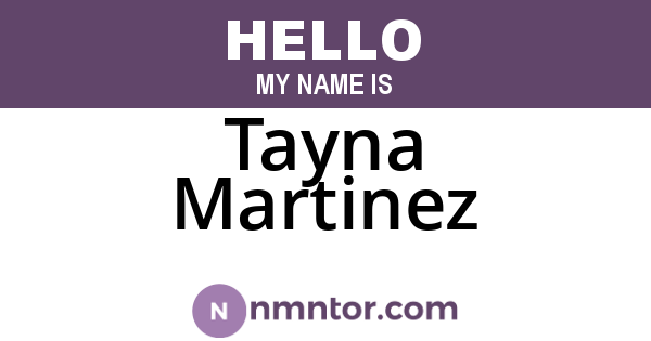 Tayna Martinez