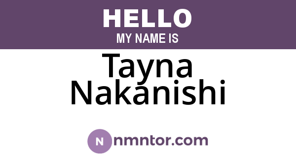 Tayna Nakanishi