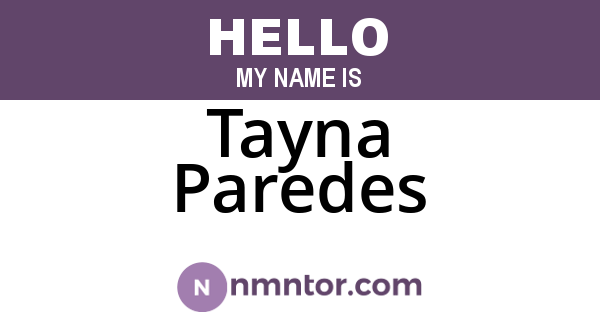 Tayna Paredes