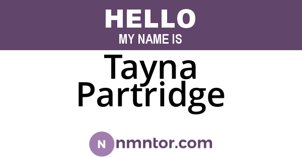 Tayna Partridge