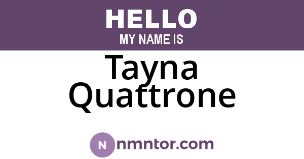 Tayna Quattrone