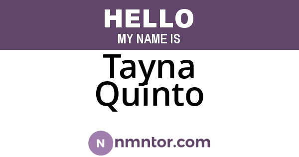Tayna Quinto