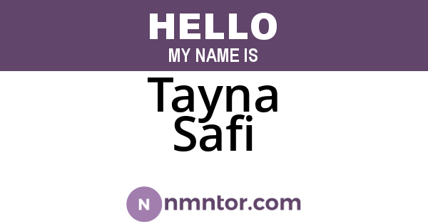 Tayna Safi