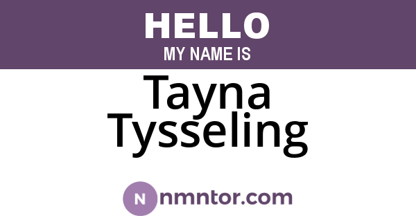 Tayna Tysseling