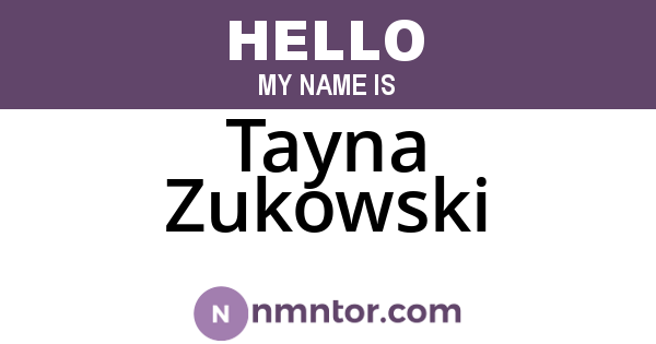 Tayna Zukowski