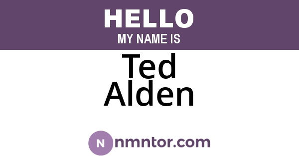 Ted Alden