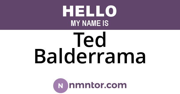 Ted Balderrama