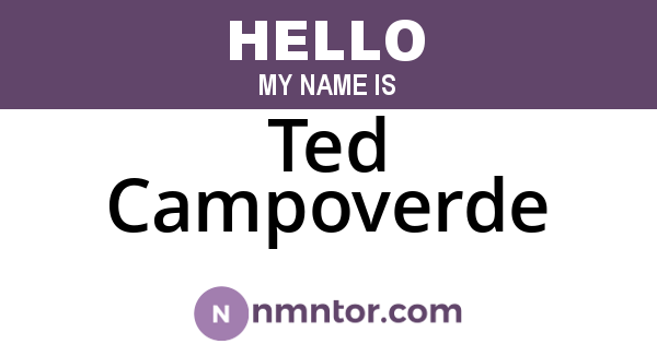 Ted Campoverde