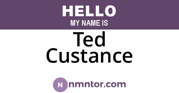 Ted Custance