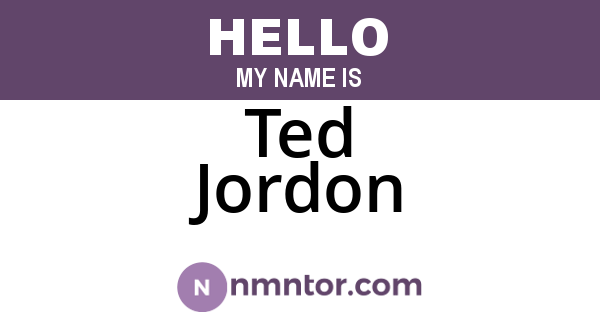 Ted Jordon