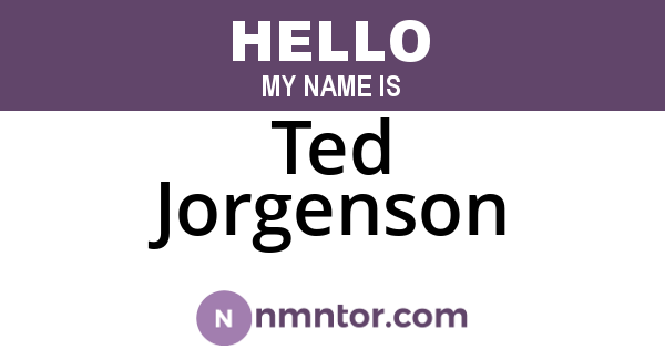 Ted Jorgenson