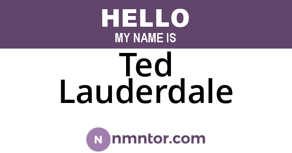 Ted Lauderdale